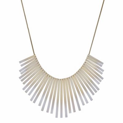 Designer white ombre gold stick necklace
